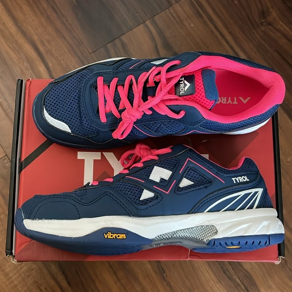 New Tyrol Women's Volley V Pickleball Shoe Navy/Pink - Picture 2 of 16